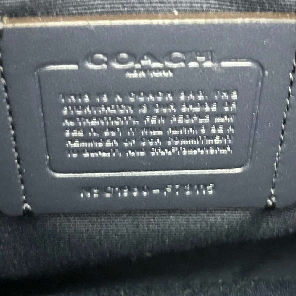 Coach Mini Sage‎ Carryall Colorblock Satchel Light Blue Navy Blue Style F73115